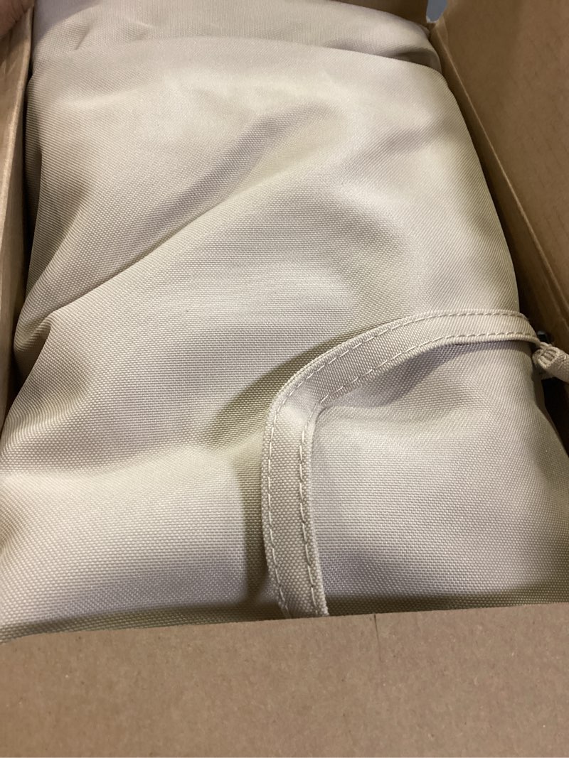 Condition photo showing New/Like New for favoyard patio chair cushions 24 x 24 x 4 inch waterproof outdoor seat cushions for patio furniture 3-year color fastness garden sofa couch chair pads with handle & adjustable straps set of 2, beige beige 24 x 24 x 4 in