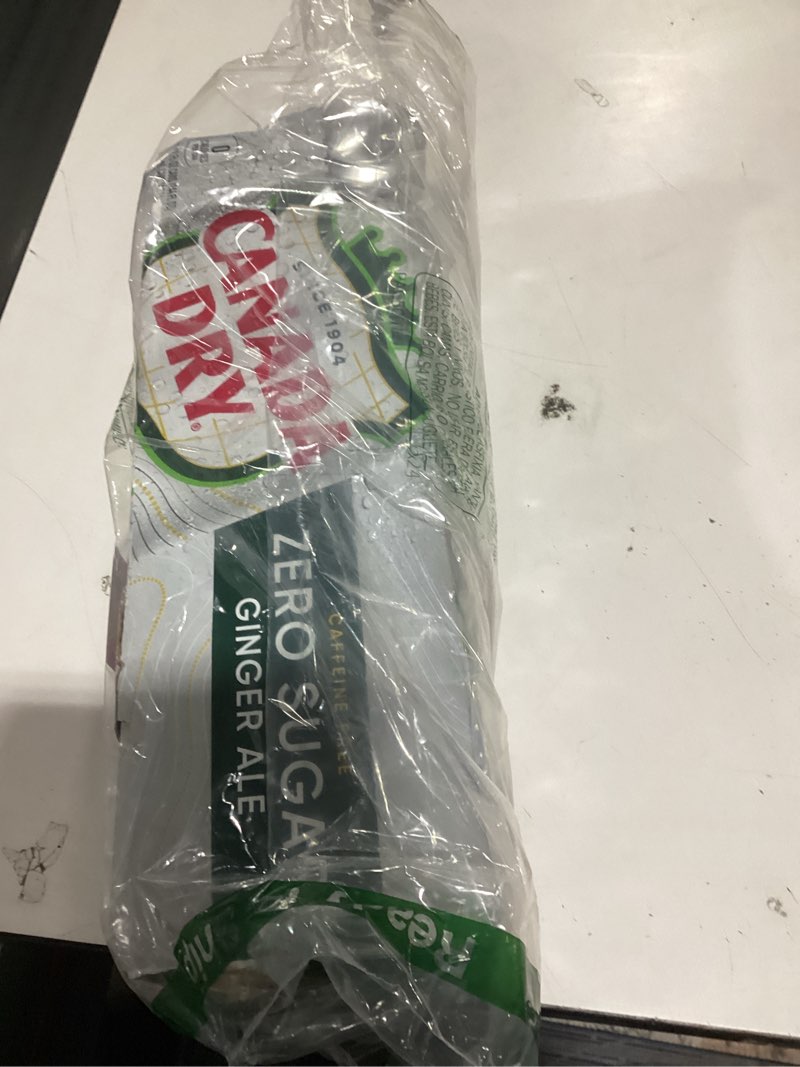 Condition photo showing As Is for canada dry zero sugar ginger ale soda, 12 fl oz cans (pack of 12)