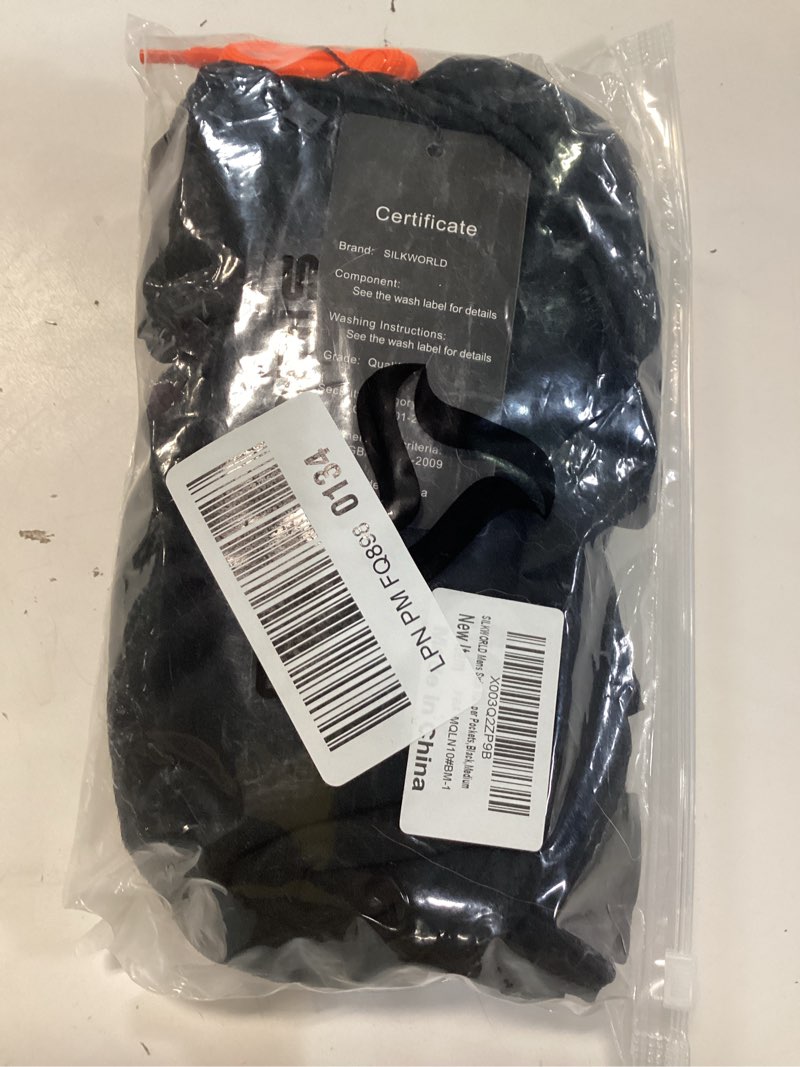 Condition photo showing New/Like New for silkworld mens swimming trunks with compression liner 2 in 1 quick-dry swim shorts with zipper pockets medium black