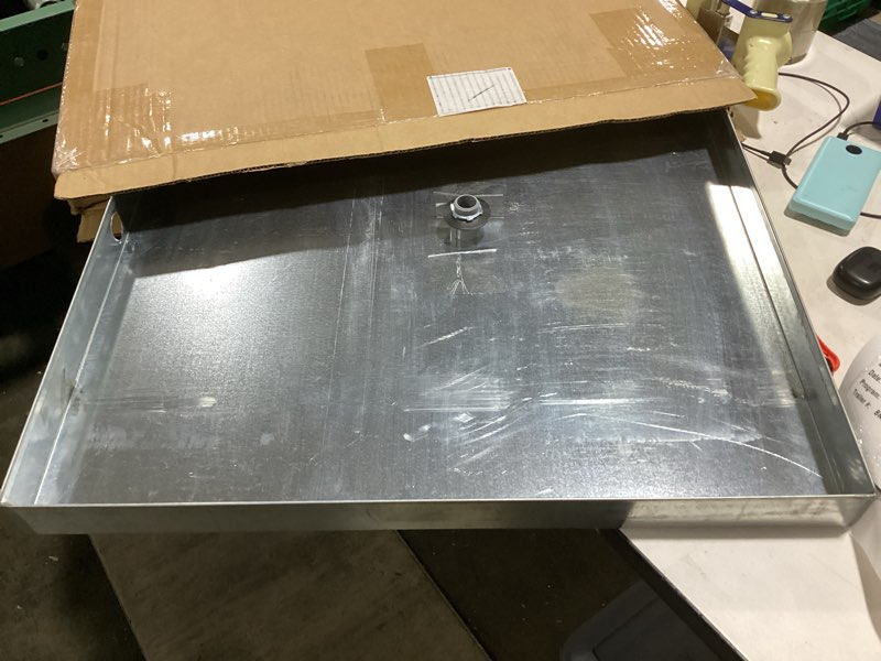 Condition photo showing Good Condition for galvanized water pan for furnace 