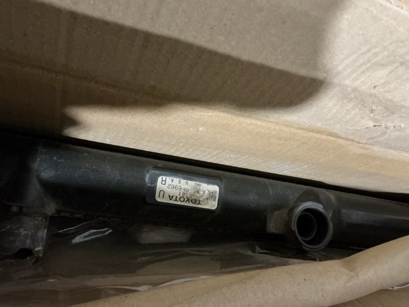 Condition photo showing As Is for a-premium engine coolant radiator assembly compatible with toyota sequoia 2008-2013, tundra 2007-2020, v8 4.6l 5.7l