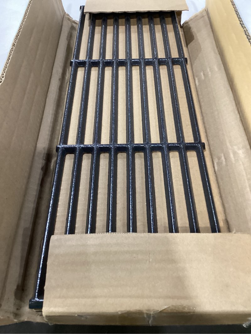 Condition photo showing As Is for c6505a(4-pack) 19 3/4" cast iron cooking grid grates replacement for chargriller 2121, 2123, 2222, 2828, 3001, 3008, 3030, 3725, 4000, 4208, 5050, 5072, 5252, 9020