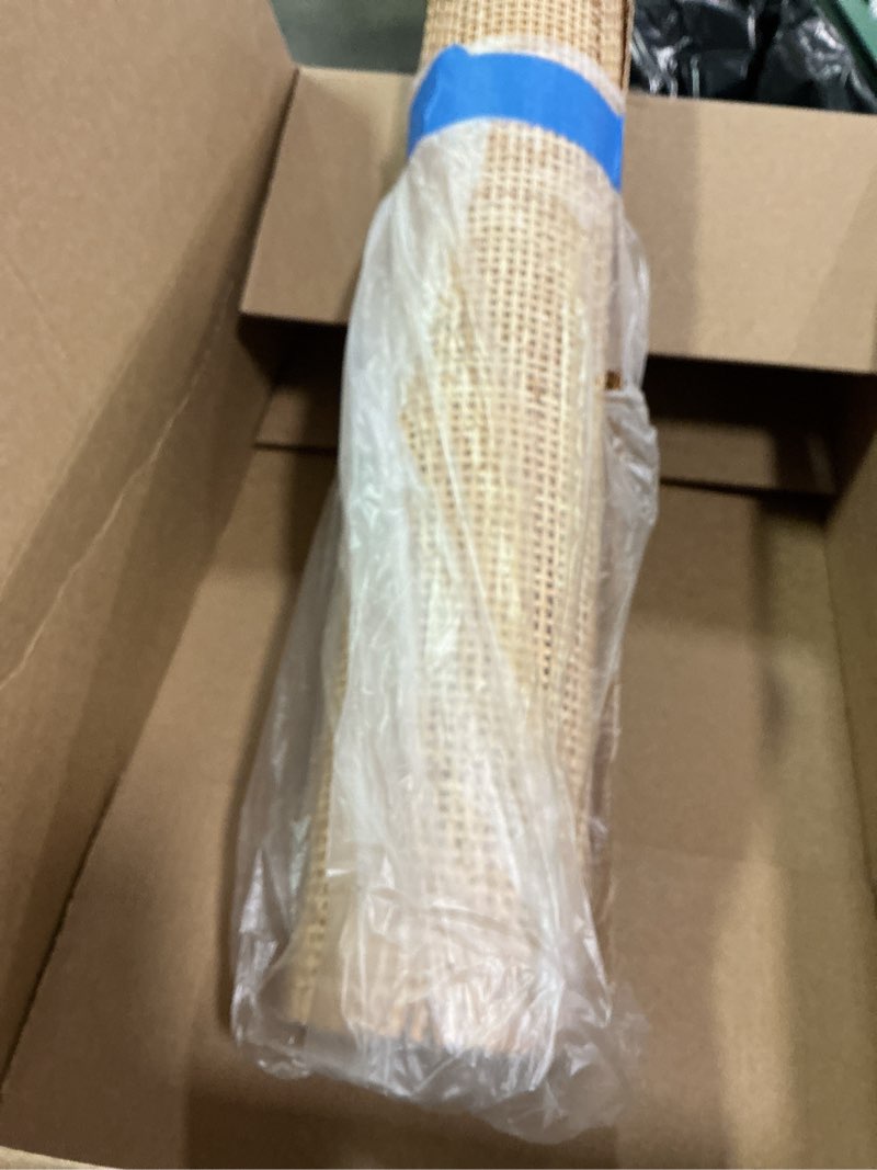 Condition photo showing Good Condition for MINHKUST 24\" Width Natural Brown Dark Square Rattan Cane Webbing Roll 7 Feet Length