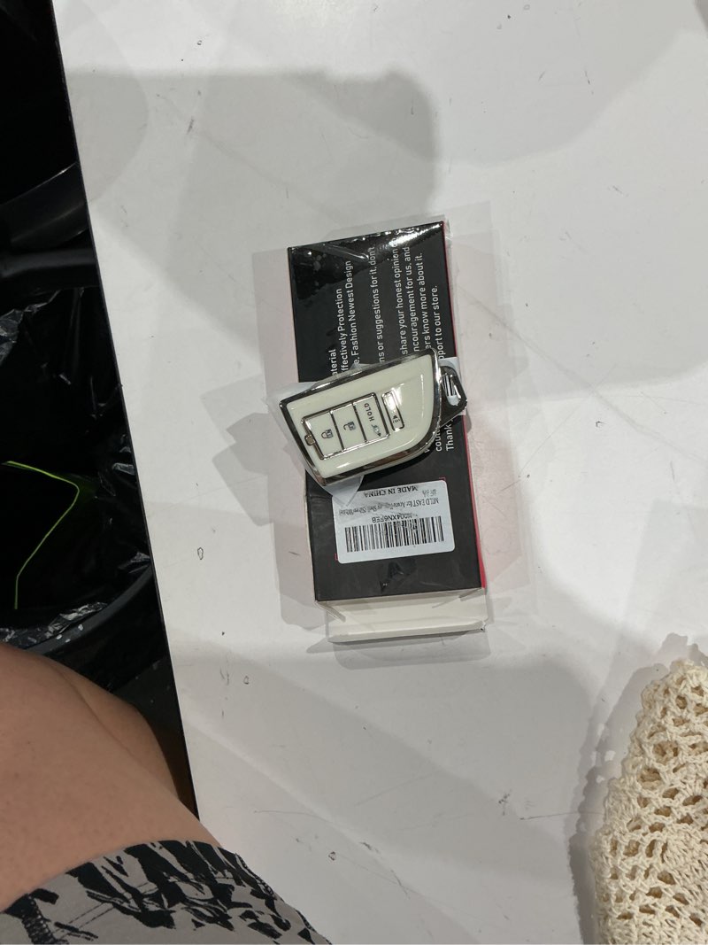 Condition photo showing As Is for mild east for acura key fob cover with keychain | compatible with 2022 2023 2024 2025 mdx rdx,4-button, soft tpu silver/white