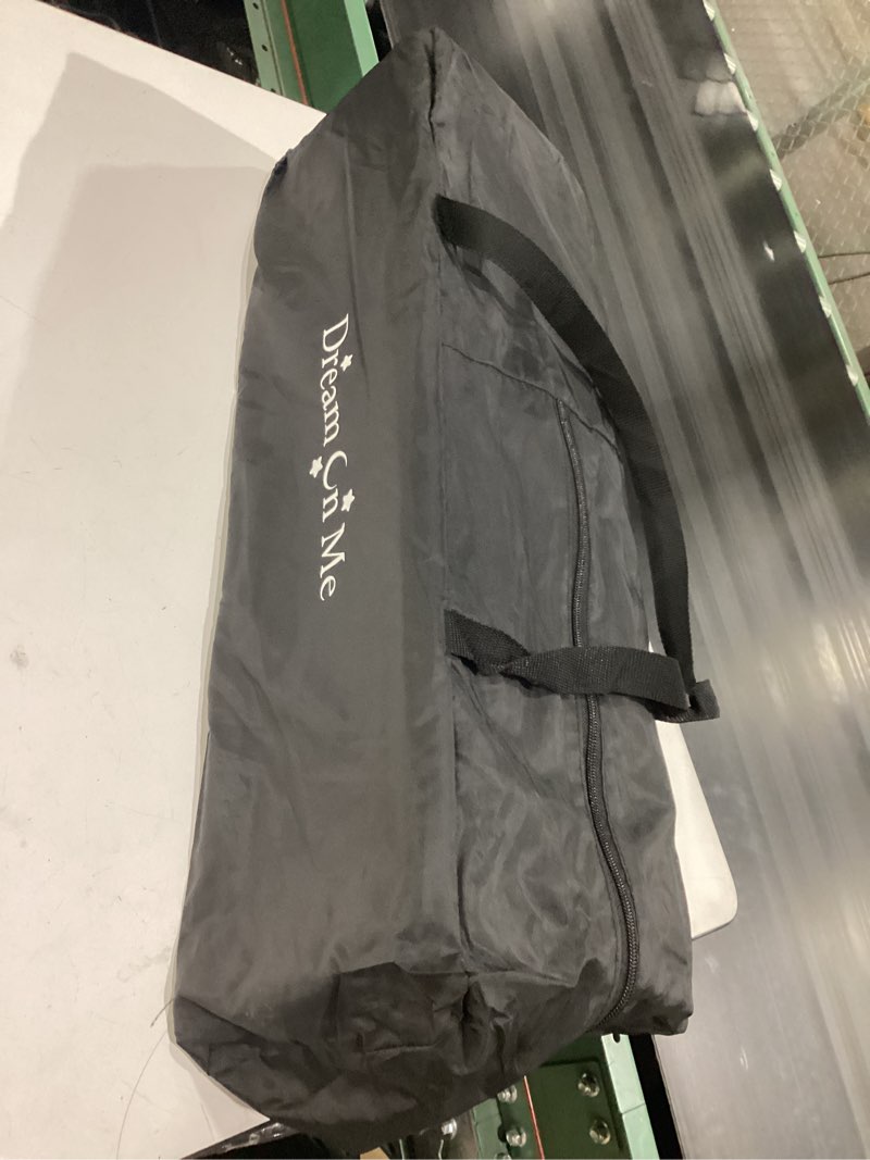 Condition photo showing New/Like New for dream on me zazzy portable playard with bassinet in black, lightweight packable and easy setup baby playard with mattress and travel bag