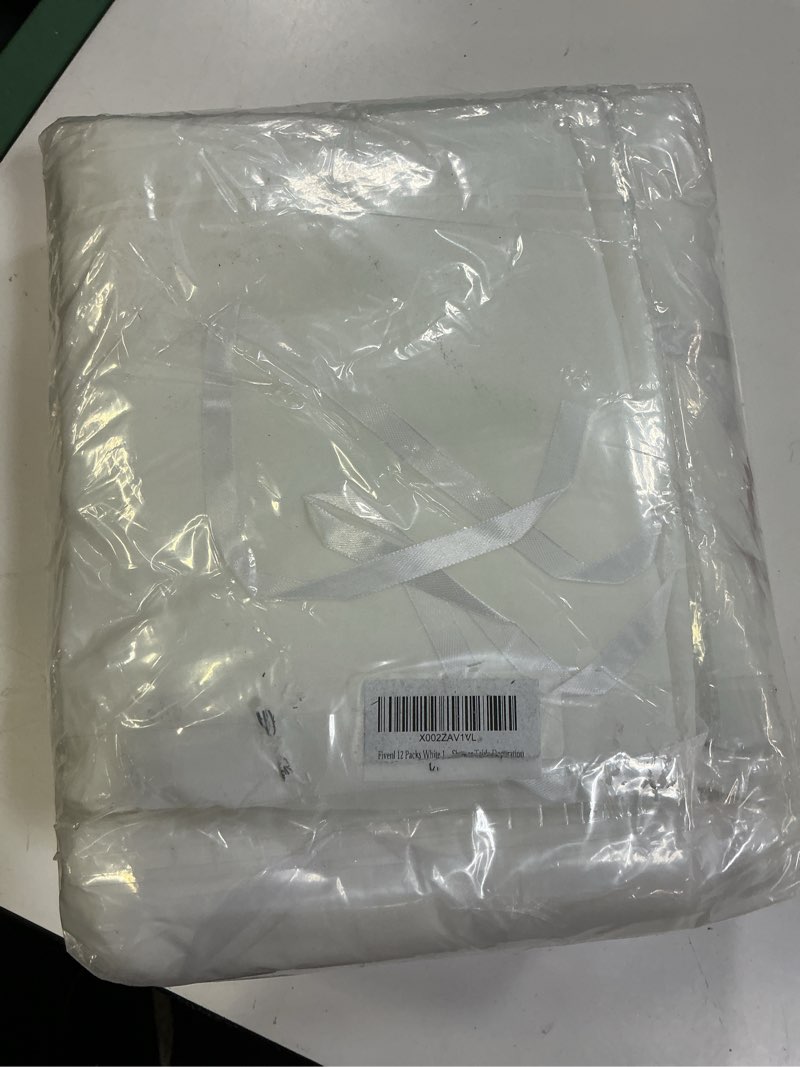 Condition photo showing New/Like New for 12 packs 10ft chiffon table runner 27x120 inches sheer romantic wedding table runners beige table runner for wedding birthday party bridal baby shower table decoration beige 27" x 120"