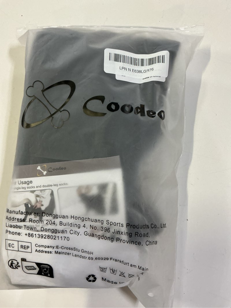 Condition photo showing New/Like New for coodeo dog rear leg recovery sleeve, waterproof hind leg sock for dogs, anti-slip paw cover, wear resistant protective sleeve for hot spots, sores & outdoor use (black, m_right rear leg) black m_right rear leg