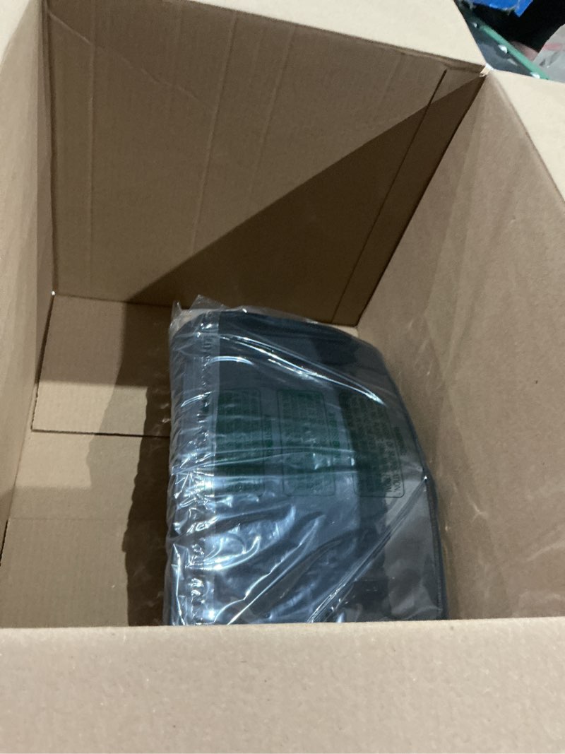 Condition photo showing Good Condition for oversized hat storage box for women & men?19" d x 17" h cowboy hat boxes with 1 wood hook felt travel round hat organizer box with dustproof lid (black)