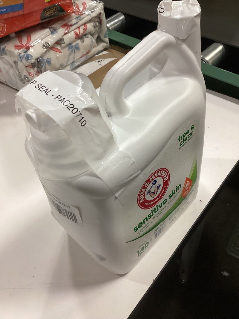 Condition photo showing Good Condition for ARM & HAMMER Sensitive Skin Free & Clear, 140 Loads Liquid Laundry Detergent, 140 Fl oz Fragrance Free 140 Fl Oz (Pack of 1)