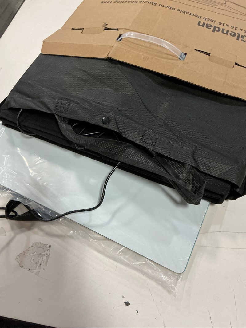 Condition photo showing Good Condition for Glendan Light Box Photography, Portable Photo Studio Light Box, 16" x 16" Professional Dimmable Shooting Tent Kit with 216 LED Table Top Light & 6 Backdrops Photo Box for Product Photography 16*16 Inch