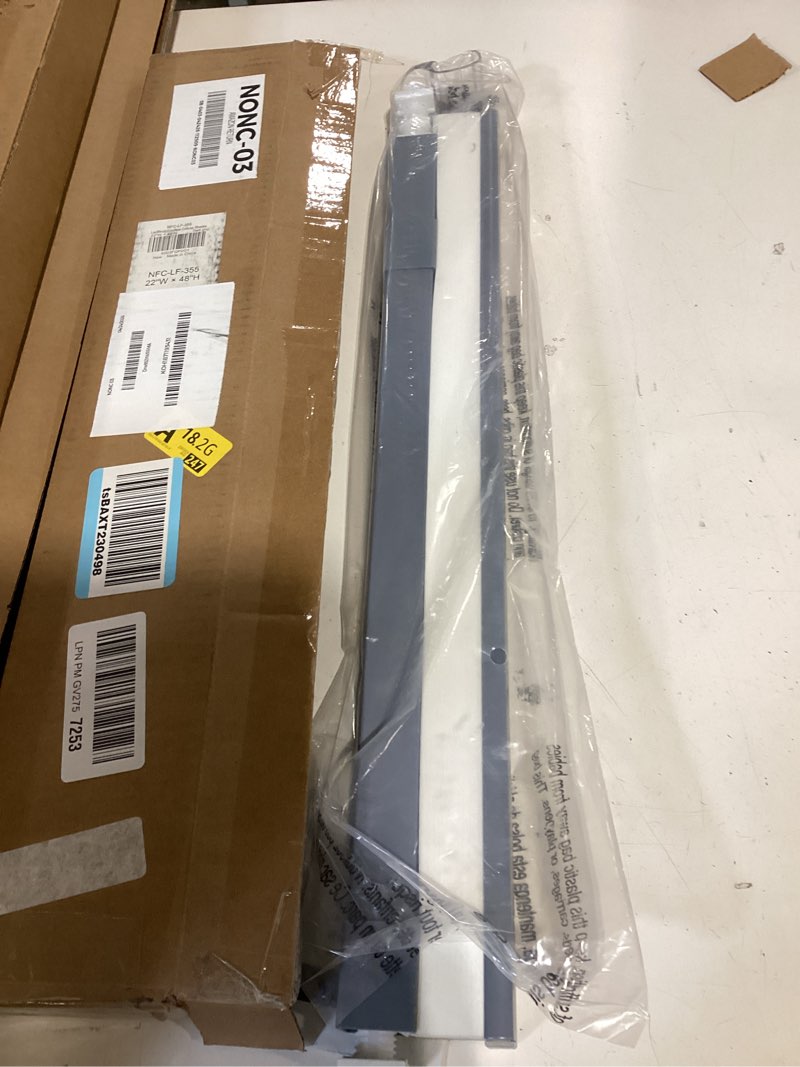Condition photo showing New/Like New for lazblinds no drill blinds for indoor windows, blackout roller shades, cordless window blackout blinds, thermal insulated fabric uv protection for home and office, 27" w x 72" h, grey blackout-grey 27" w × 72" h