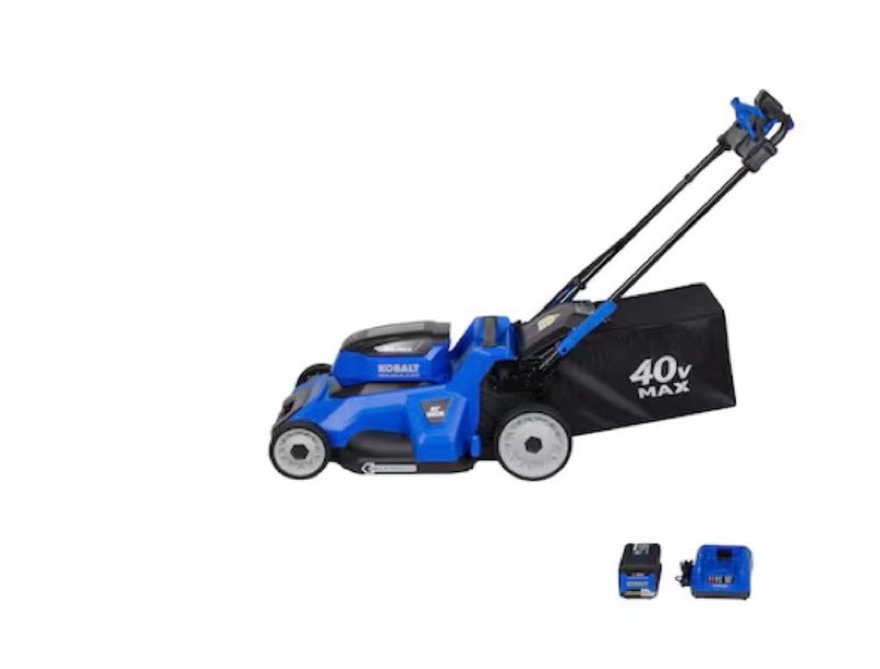 kobalt 40-volt 21-in self-propelled battery walk mower (battery and charger included)