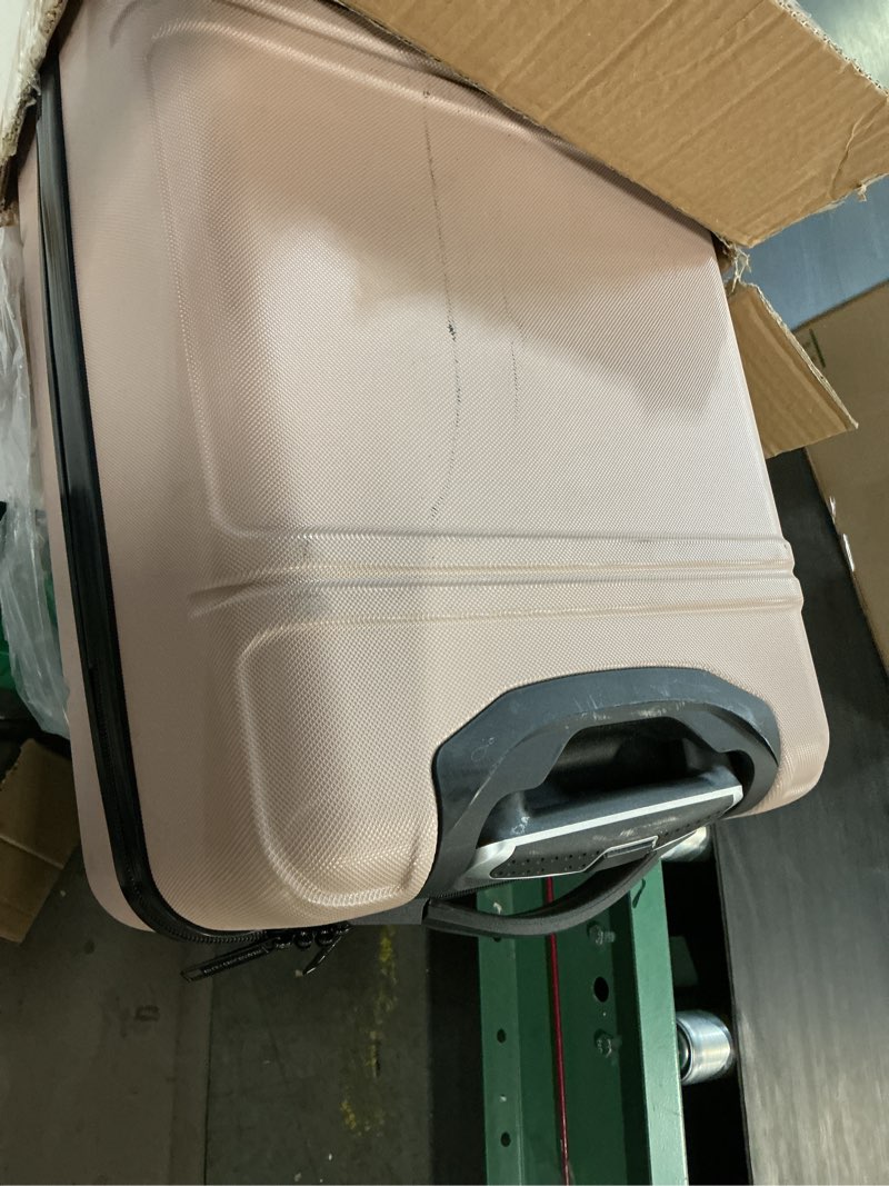 Condition photo showing As Is for travelers club skyline 22" carry-on spinner luggage, filmy 22-inch carry-on filmy