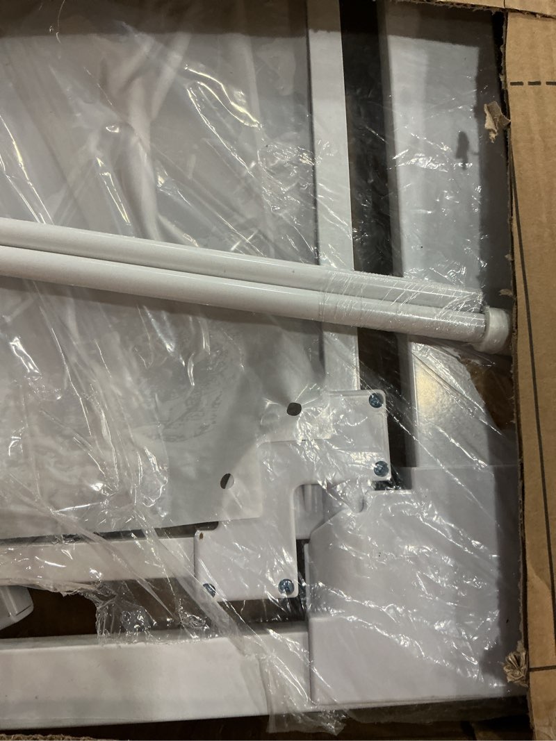 Condition photo showing Good Condition for WAOWAO Clear Baby Gate for Stairs Modern Design Acrylic Auto Close Pet Gate, 29.52-37.79" Wide Safety Baby Gate for Doorways,White Clear Dog Gates Indoor, Hallways,Kitchen White 29.52-37.79"