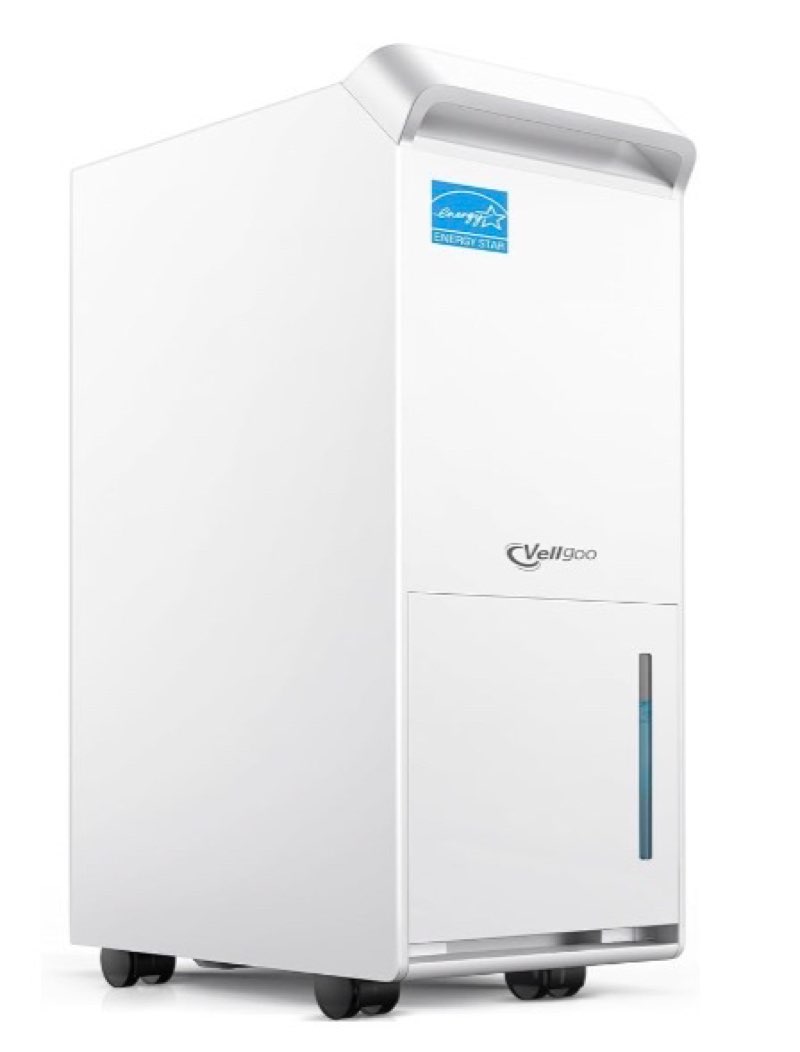 1,500 sq.ft energy star dehumidifier for basement with drain hose, 22 pint 2019 doe drytank series dehumidifiers for large room, suit for garden hose, intelligent humidity control, 24h timer