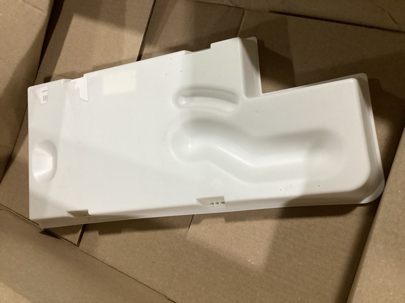 Condition photo showing As Is for w10614158 evaporator tray for whir-lpool wpw10614158 ps11756735 1105523 | fits ps9 ed5vhgxmq10 ed5kvexvb00 ed5kvexvb03 refrigerator