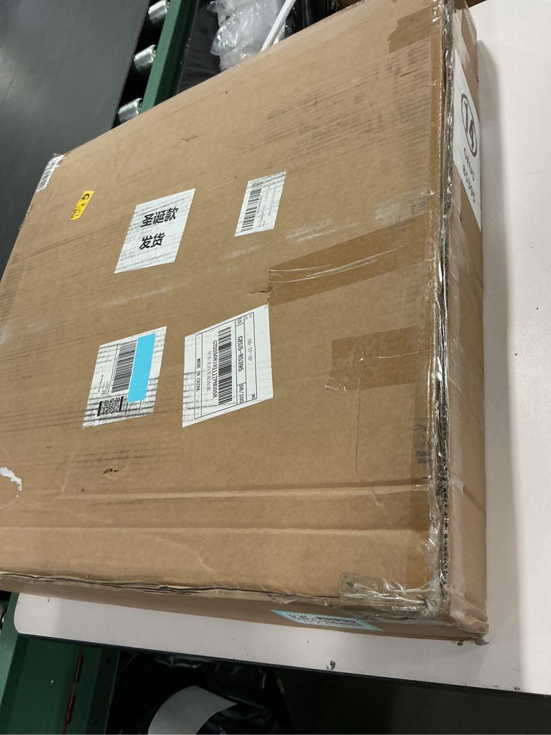 Condition photo showing New/Like New for 6FT Prelit Pop Up Christmas Tree with 200 Lights, Christmas Tree with Lights, Collapsible Xmas Tree, 1 Minute Easy Setup Christmas Trees for Home Office Holiday Outdoor Indoor Decor, Silver Gold 6 Ft