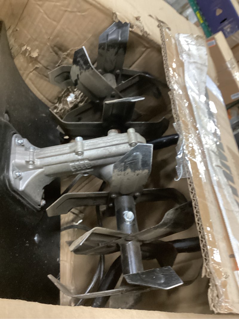 Condition photo showing As Is for LawnMaster TE1216M Electric Tiller 12-Amp, 16-Inch