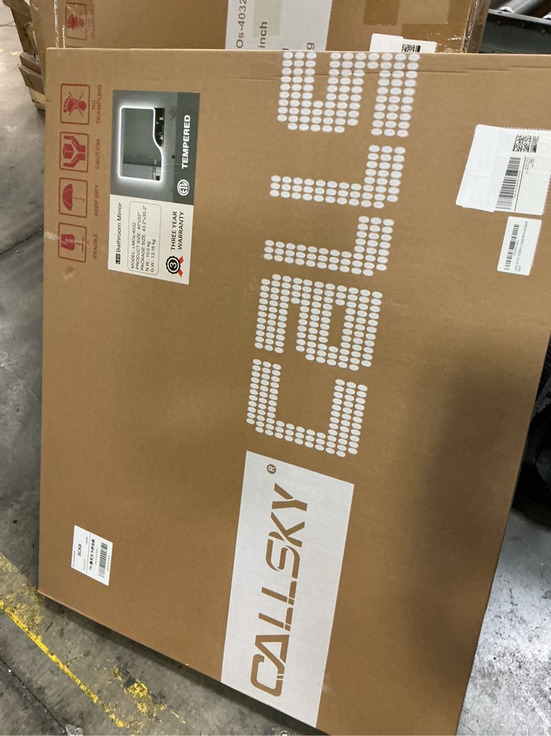 Condition photo showing New/Like New for 40"x 32" LED Bathroom Mirror with Shelf, Wall-Mounted Backlit Vanity Mirror with Lights, Smart Bathroom Mirror with 3 Colors, Anti-Fog, Stepless Dimmable, Memory (UL, ETL) 40"L x 32"W