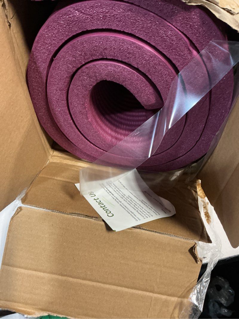 Condition photo showing Good Condition for retrospec solana yoga mat 1" thick w/nylon strap for men & women - non slip exercise mat for home yoga, pilates, stretching, floor & fitness workouts boysenberry 1 inch
