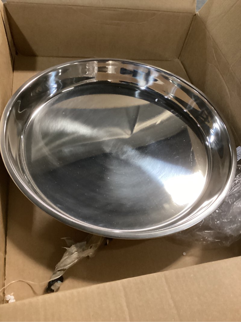 Condition photo showing As Is for Deep Dish Pizza Pan,Stainless Steel Pizza Tray Oven Pan,Pie Grill Pan Baking Pan10-12-14Inch (16x1.95) 16x2inch