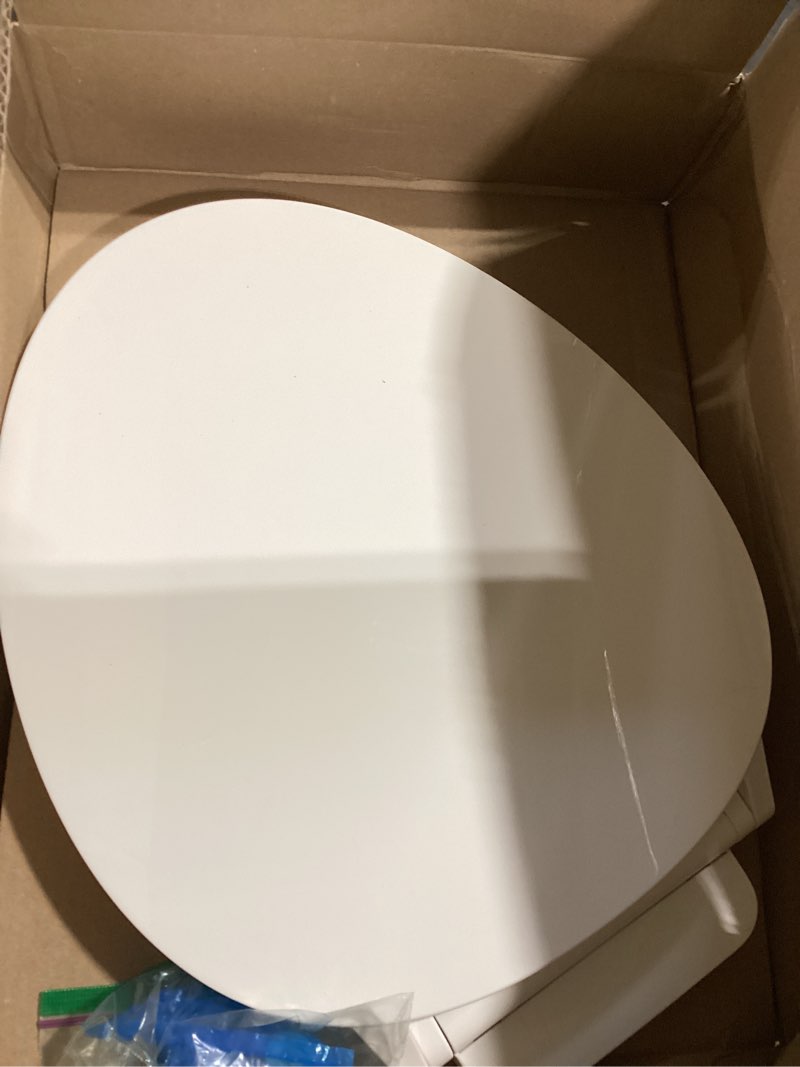 Condition photo showing Good Condition for kohler 57777-wcf-0 cymbal readylatch quiet-close soft close toilet seat elongated, flexible coreflex material, wider toilet seat surface, home essentials, white white elongated