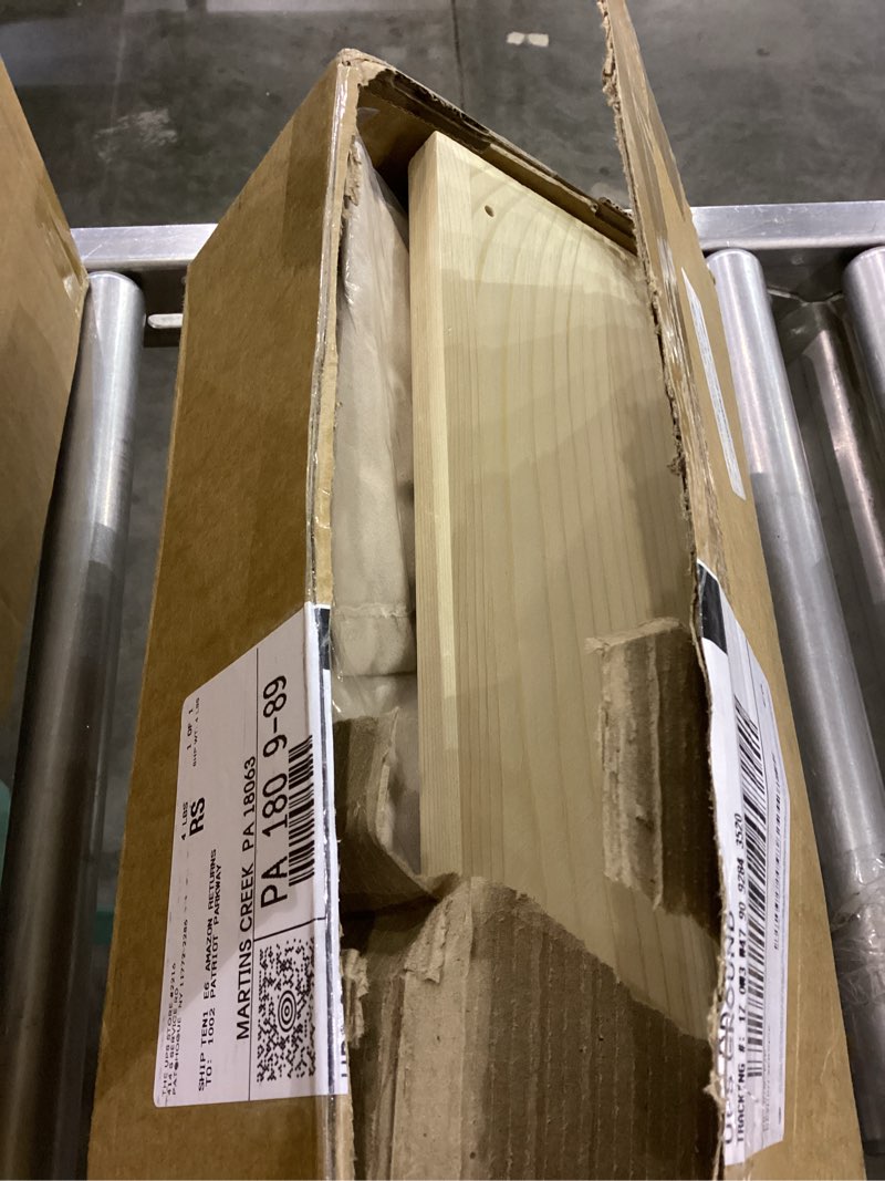 JSPYFITS Wooden Cat Wall Hammock, 18.9 x 12.6 Inch Double Layer Cat Furniture Hammock, Large Removab