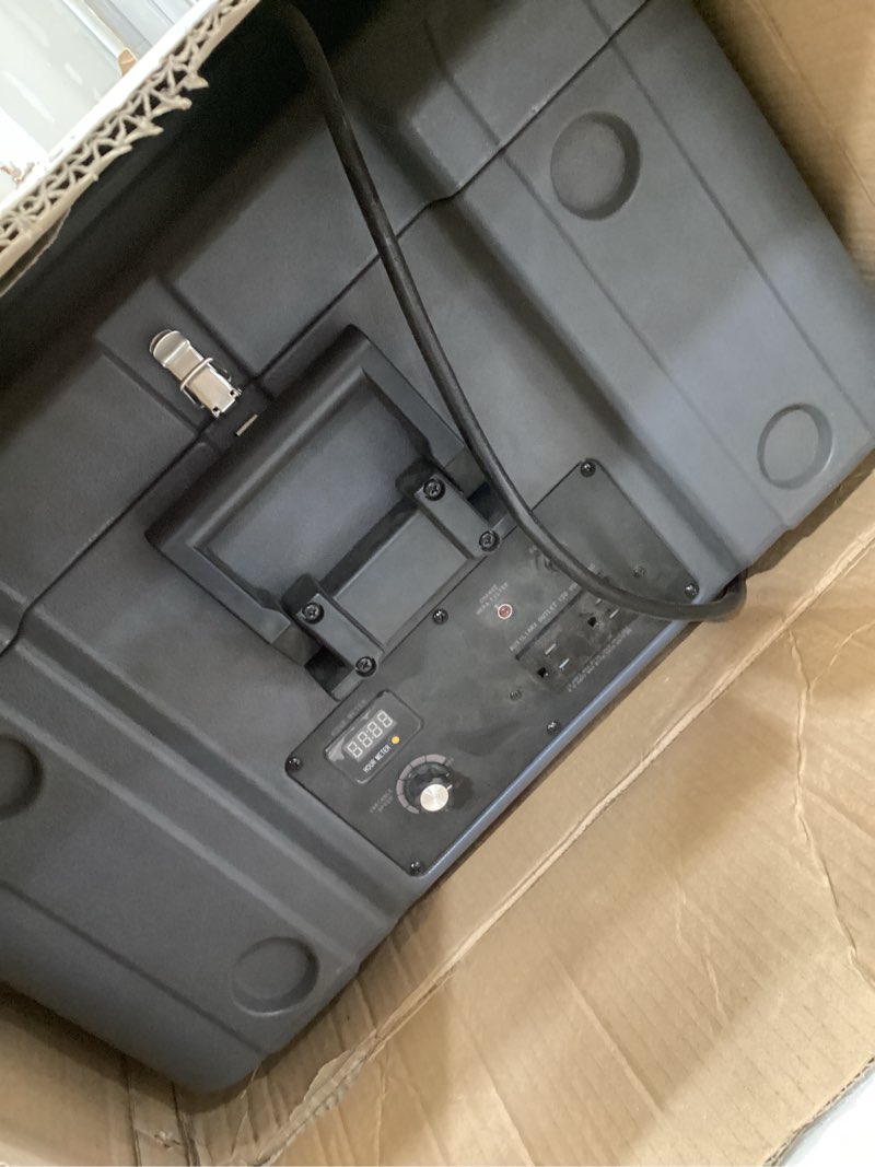 Condition photo showing Good Condition for vevor portable diesel tank, 58 gallon capacity & 10 gpm flow rate, portable fuel tank with 12v electric transfer pump and 13.1ft rubber hose, pe diesel transfer tank for easy fuel transportation black 58 gallon black