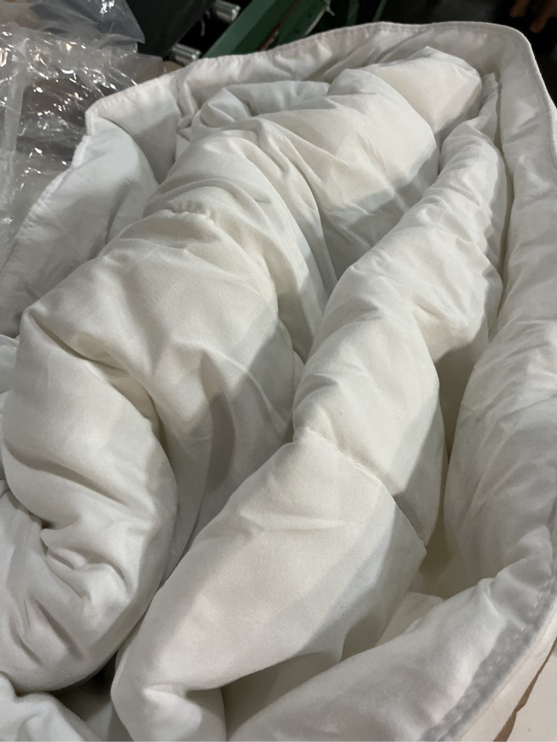 Condition photo showing Good Condition for cohome queen size cooling comforter - down alternative duvet insert | all-season quilted comforter, luxury hotel breathable soft bedding, anti-clump tech & 8 tabs, reversible,white 88\" x 88\"