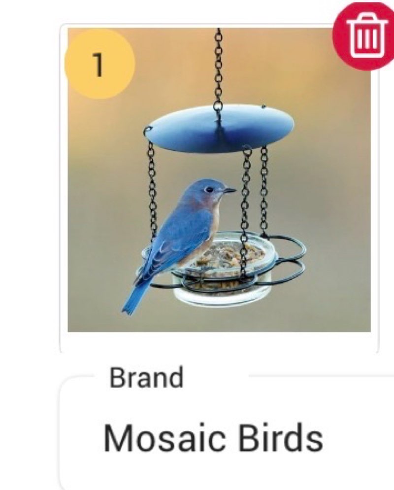 Mosaic Birds Recycled Glass and Metal Floral Hanging Bird Feeder for Outdoors  Oriole  Cardinal  Finch Bird Feeder