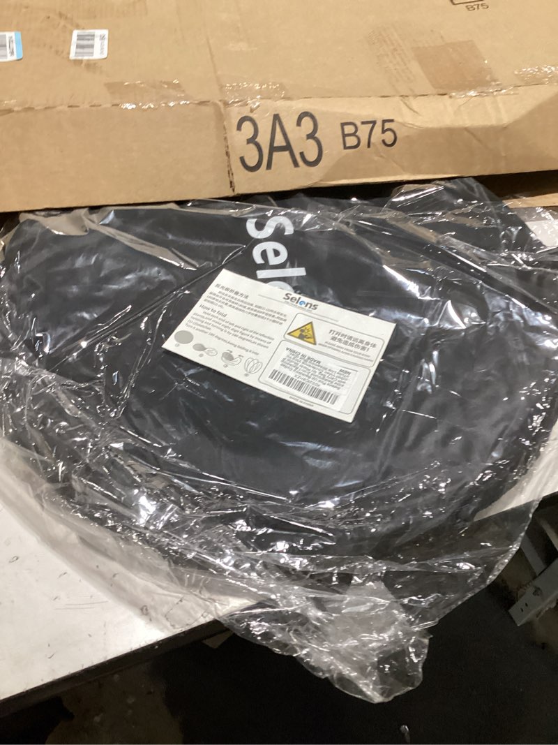 Condition photo showing Good Condition for selens pop up backdrop collapsible background 2-in-1 backdrop with carry bag, for photo studio portrait video conference vlog youtube live streaming,blue grey, 39x59/1x1.5m 39 x 59 inches blue grey