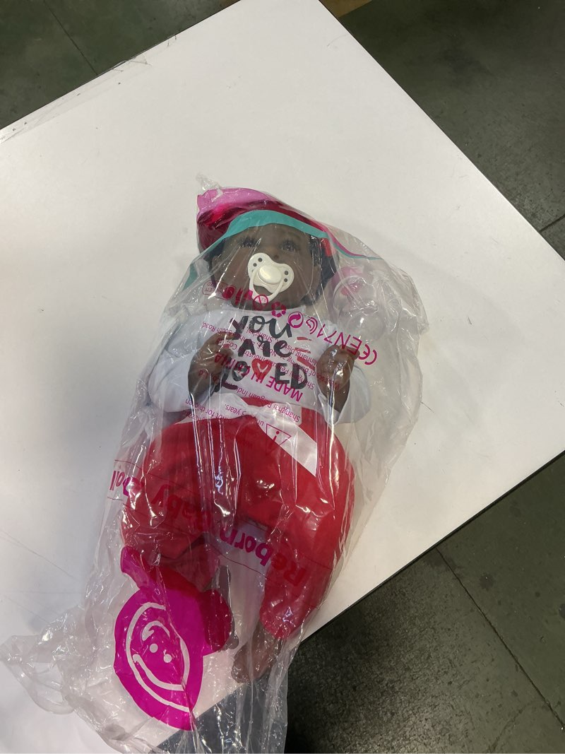 Condition photo showing New/Like New for HOOMAI Lifelike Reborn Baby Dolls with Soft Body African American Realistic Girl Doll 22.8 Inch Best Birthday Gift Set Aliyah