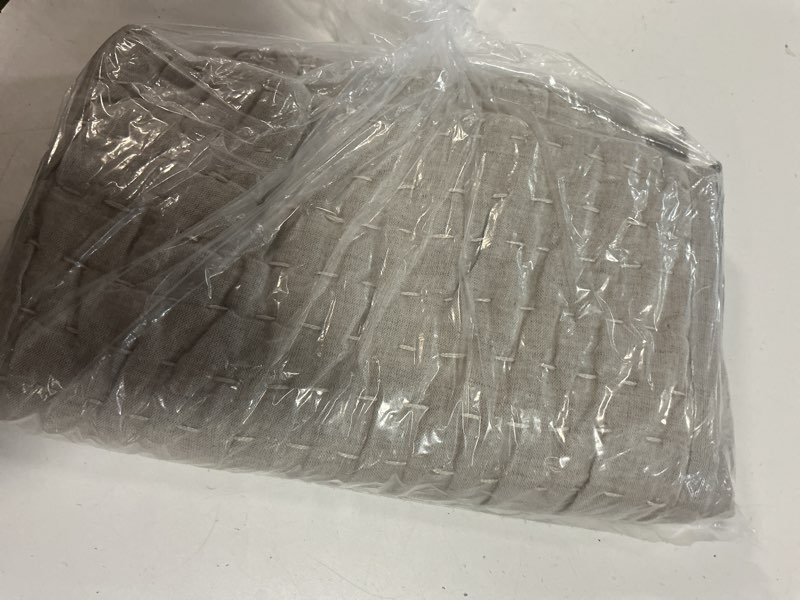 Condition photo showing Good Condition for european linen cotton stitch sham set, standard, natural