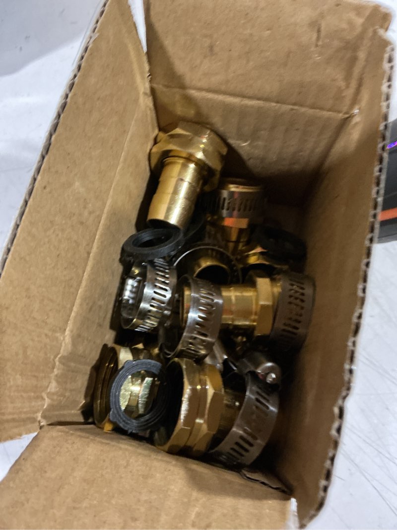 Condition photo showing Good Condition for 5 set garden hose repair connector kit with clamps, fit for 3/4" or 5/8" garden hose fitting, male and female hose adapter, water hose repair kit fit for 3/4" or 5/8" hose 5 set