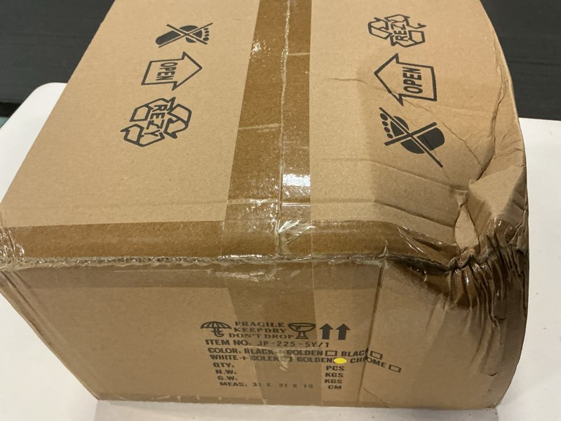 Condition photo showing New/Like New for 5 Ring Gold Pendant Light Modern LED Chandeliers Dimmable 30W 6000K Adjustable Kitchen Ceiling Light Fixture for Dining Room Living Room Bedroom Kitchen Island Stairway Hallway 5-Light