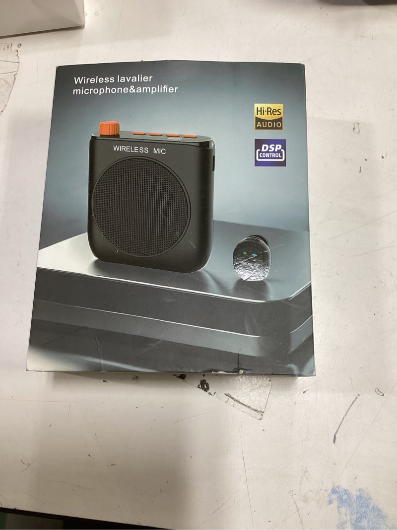 Condition photo showing New/Like New for Voice Amplifier with Wireless Lavalier Microphone for Teachers, [Charging & Storage] Magnetic Lapel Mic, Portable Speaker Clip-On Microphone, Mini Megaphone for Classroom, Public Events