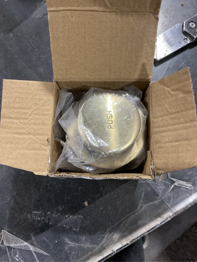 Condition photo showing Good Condition for all metal tip-toe bathtub drain kit with two-hole overflow faceplate and universal fine/coarse thread assembly, bath tub drain kit fits all bathtub -brushed gold