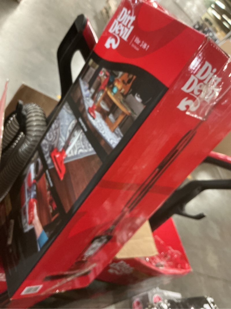 Condition photo showing As Is for vibe 3-in-1 bagless lightweight corded stick vacuum cleaner