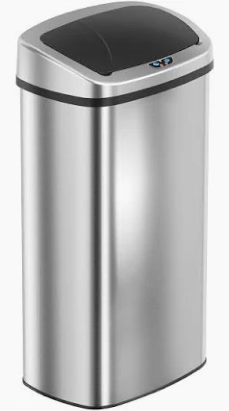 iTouchless 91 Liter / 24 Gallon Sensor 2.0 Kitchen Trash Can with Lid, Commercial Grade Automatic St