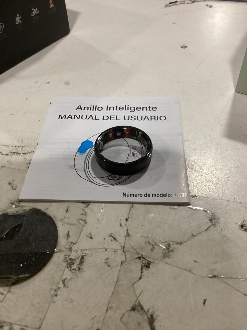 Condition photo showing Good Condition for smart ring for women men, health fitness tracker ring with heart rate/sleep tracker/blood oxygen/hrv/stress/calorie/steps, ip68 waterproof for ios & android, no app fees(black,6#) black 6#