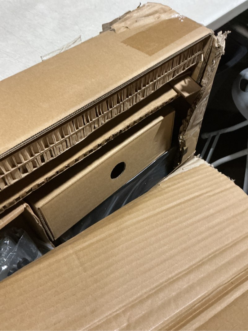 Condition photo showing Good Condition for ECOTINY Steel Base Rolling TV Stand with Soundbar Mount for 37-75 inch TVs up to 154lbs, Swivel&Tilt Mobile TV Stand with Large Storage, Height Adjustable Heavy-Duty TV Cart, Max VESA 600x400mm, Black Black 37-75 Inch