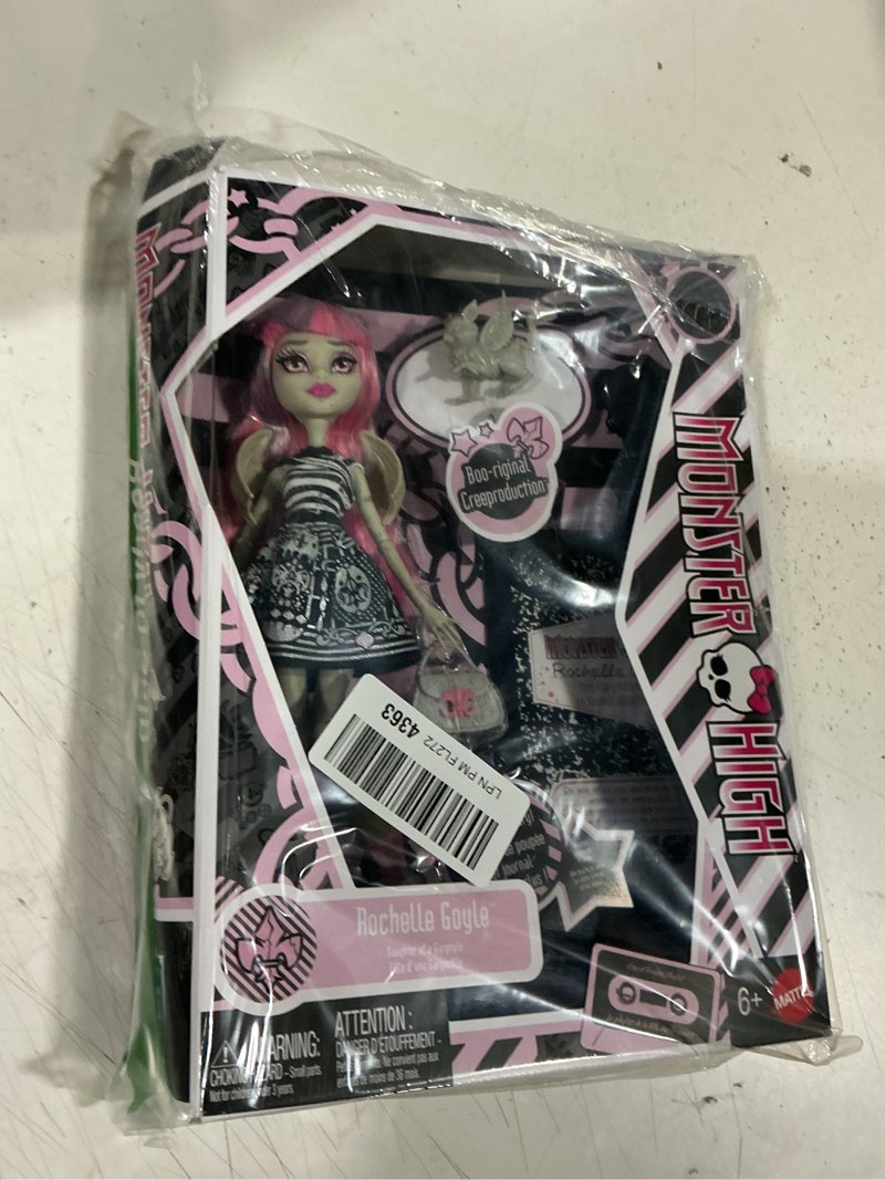 Condition photo showing Good Condition for monster high boo-riginal creeproduction doll, rochelle goyle collectible reproduction with doll stand, diary, and pet gargoyle griffin roux
