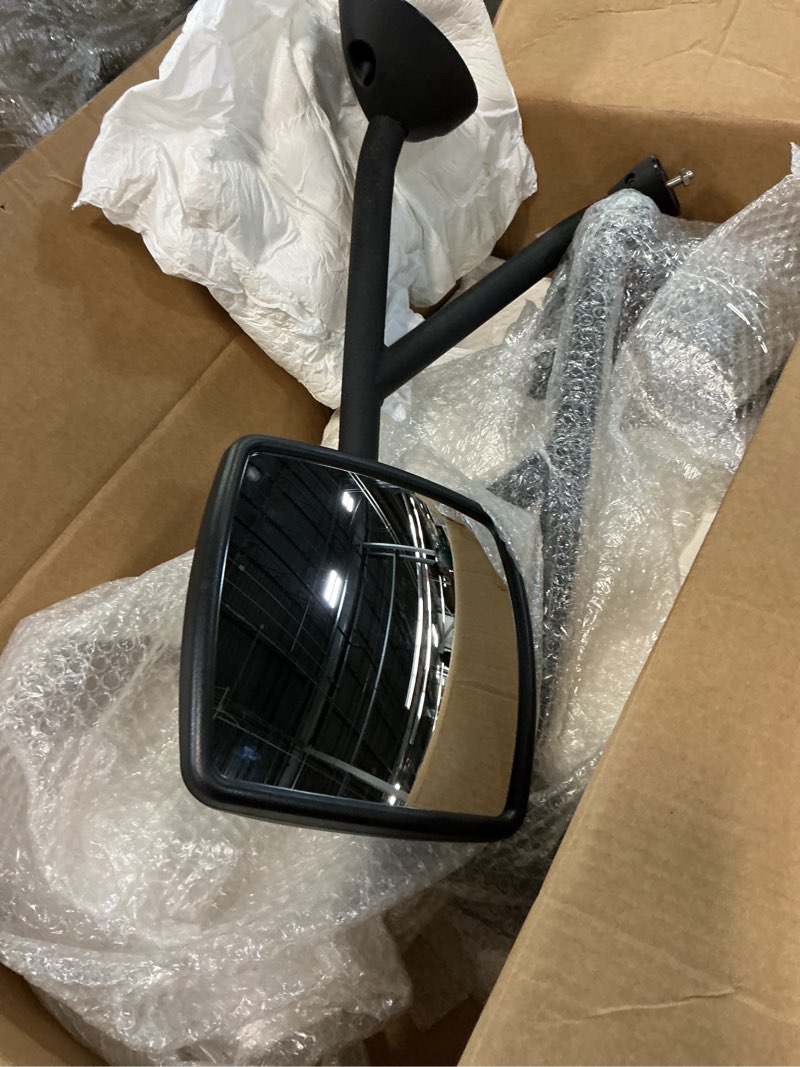 Condition photo showing Good Condition for Hood Mirror for International 4300/Workstar II Black Mirror Assembly, Driver Side (Fit: International 4300 4400 7400 7600 8500 Durastar Truck)