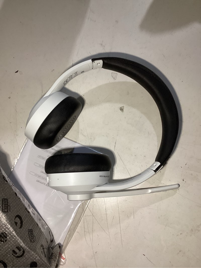 Condition photo showing Good Condition for AOC Wireless Headset with Mic for Work with Noise Cancelling Mic for Clear Calls, 30H Playtime PC Bluetooth Headphones and Multipoint Connect to Laptop Computer and Mobile, Wired or USB Dongle- White