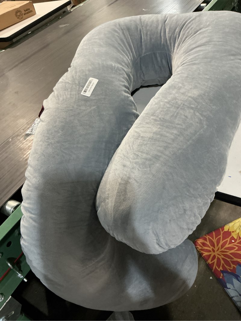 Condition photo showing As Is for momcozy pregnancy pillows for sleeping, u shaped full body maternity pillow with removable cover - support for back, legs, belly, hips for pregnant women, 57 inch pregnancy pillow for women, grey