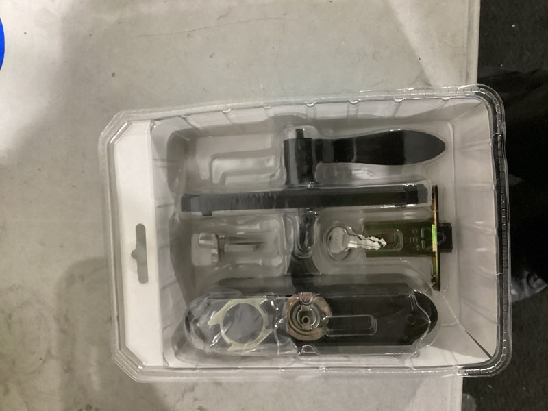 Condition photo showing Good Condition for wright products serenade mortise keyed lever mount latch with deadbolt fo wood core storm doors, matte black