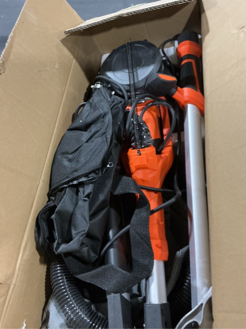 Condition photo showing As Is for Drywall Sander, 1000W Popcorn Ceiling Removal Tool, Automatic Drywall Sander with Vacuum Dust Collection, LED Light, 6 Variable Speed 800-2200RPM, Foldable & Extendable Handle,15Pcs Sanding Discs