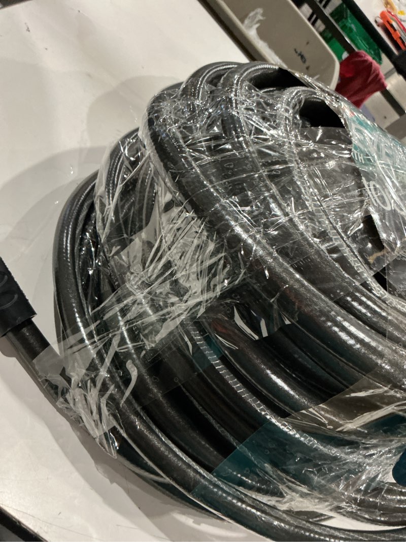 Condition photo showing As Is for neverkink teknor apex 5/8-in x 100-ft heavy -duty kink free vinyl gray coiled hose