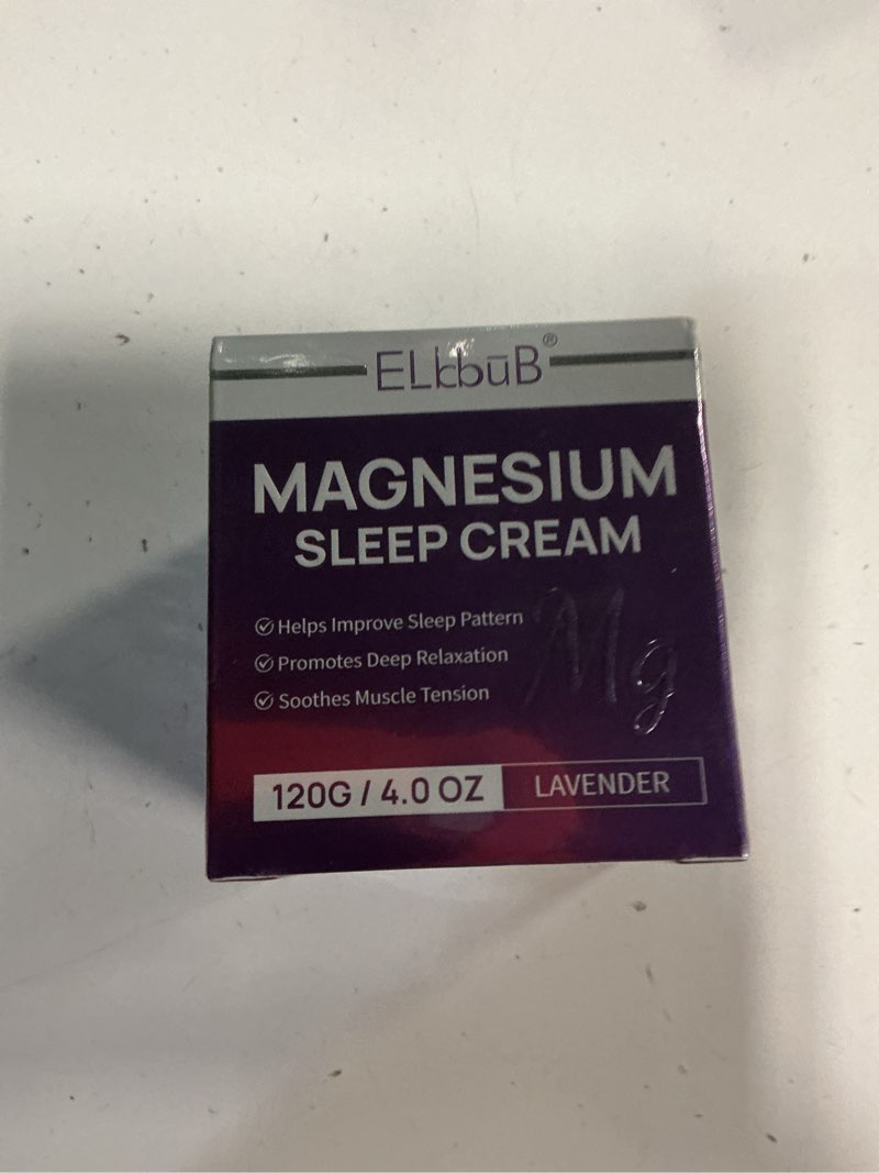 Condition photo showing New/Like New for Solia Magnesium Sleep Cream, USA-Made Topical Magnesium Lotion for Sleep, Lavender Lotion for Feet Pain, Nighttime Mag Oil Body Butter, Foot Cream for Leg Cramps, Relaxing Rub for Muscle Soreness, 4oz