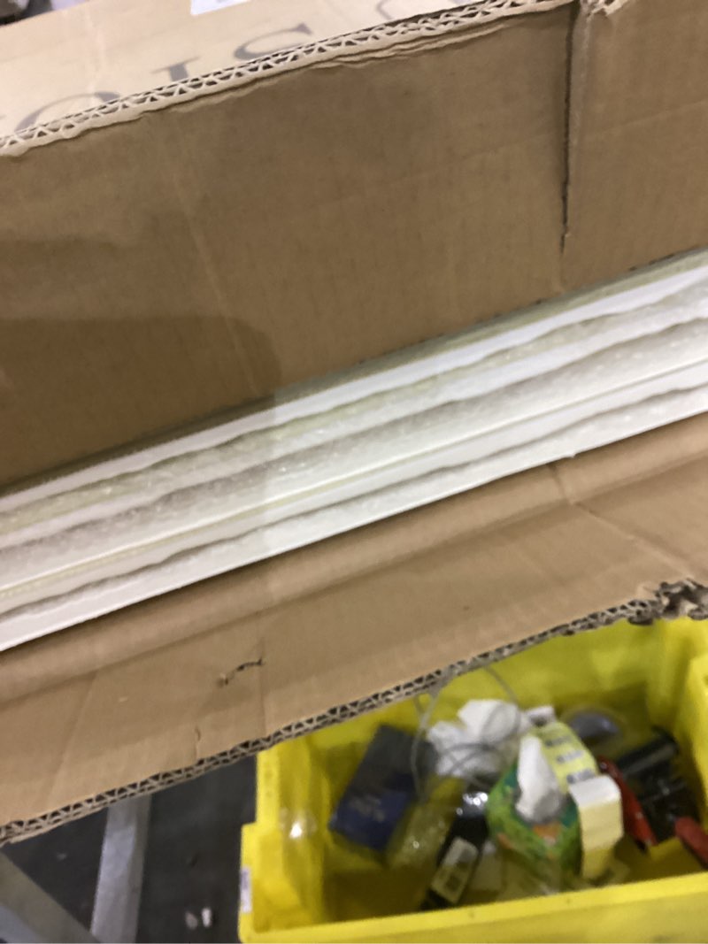 Condition photo showing Good Condition for Artbrix 5-Pack 3D Faux Stone Wall Panels, PU Cement-Texture Wainscoting Panels for Interior Walls – Waterproof & Lightweight, Covers 38.7 Sq.Ft, 47.2" x 23.6", for TV Wall, Office, Living Room,White